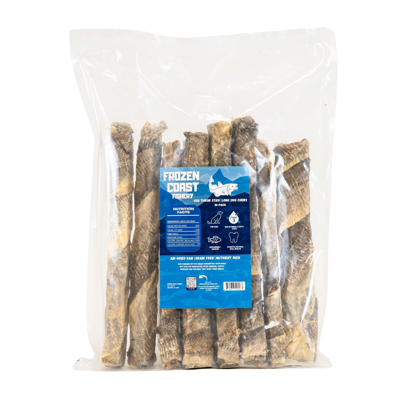 Cod Throw Stick Long-Dog Chews
