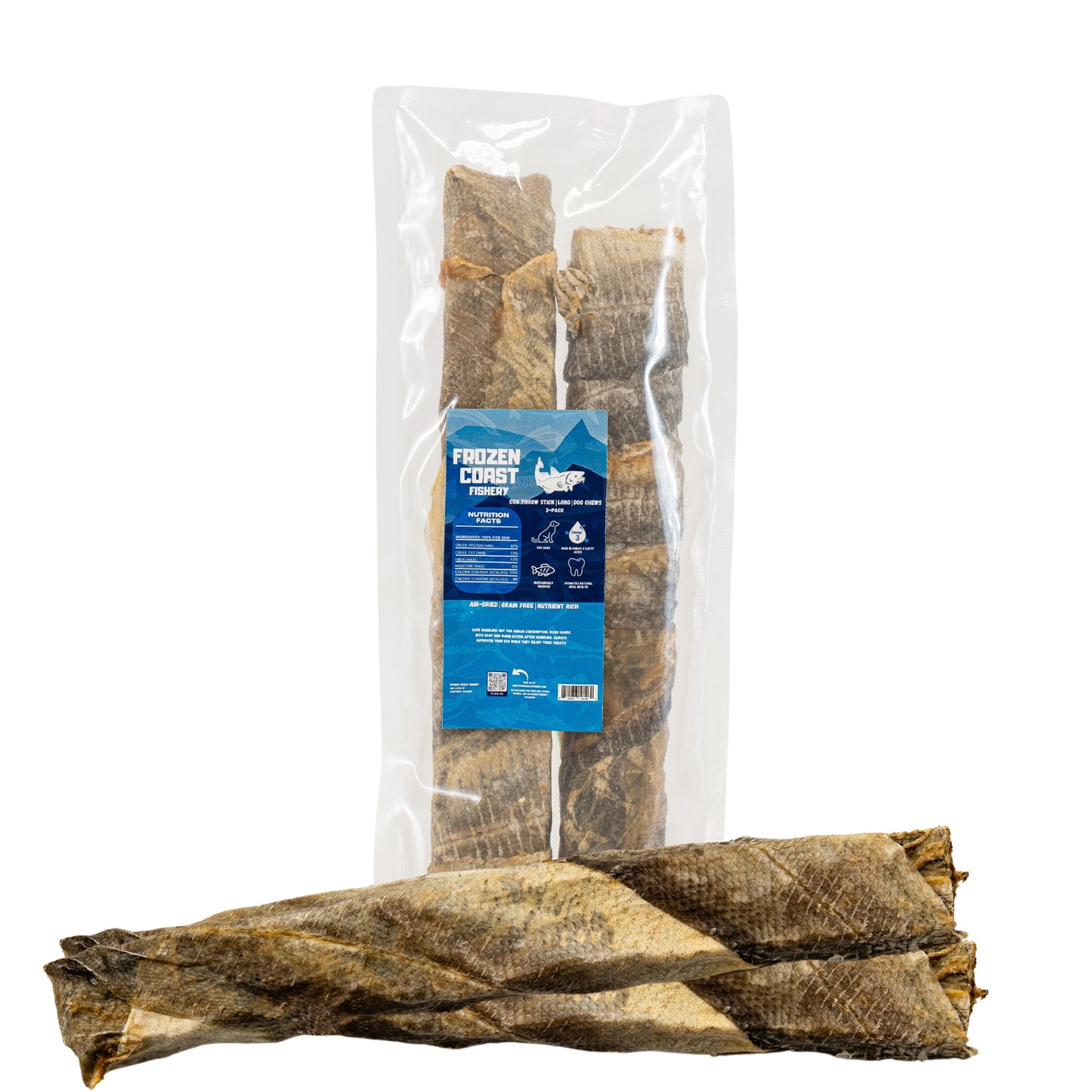 Cod Throw Stick Long-Dog Chews