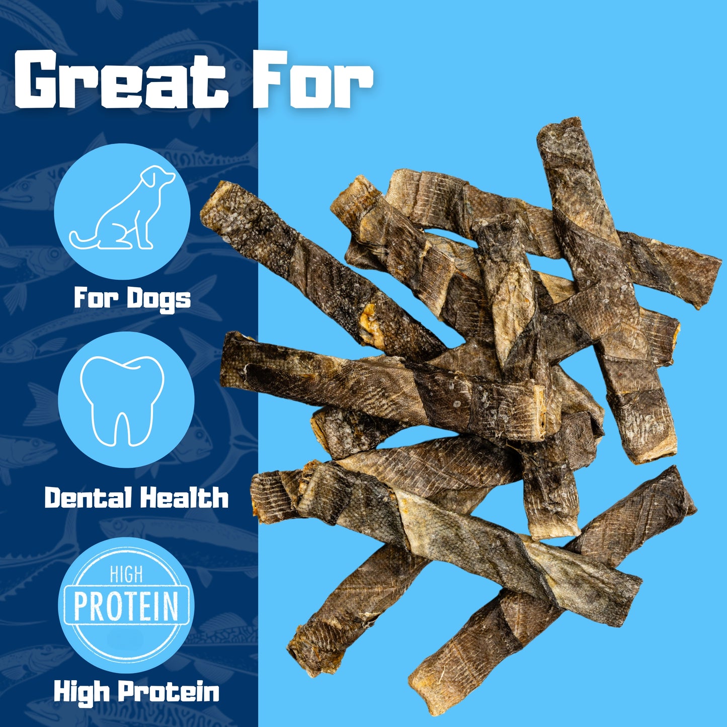 Cod Throw Stick Long-Dog Chews