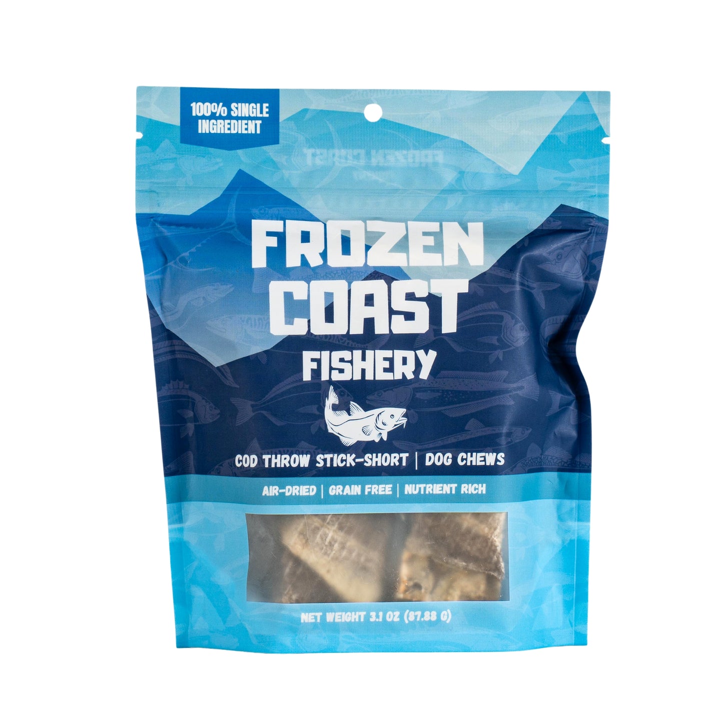 Cod Throw Stick Short-Dog Chews