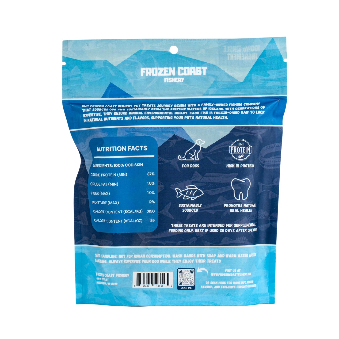 Cod Throw Stick Short-Dog Chews