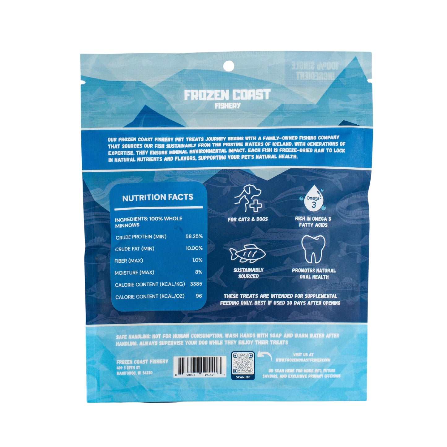 Wild-Caught Minnow Treats-1 oz