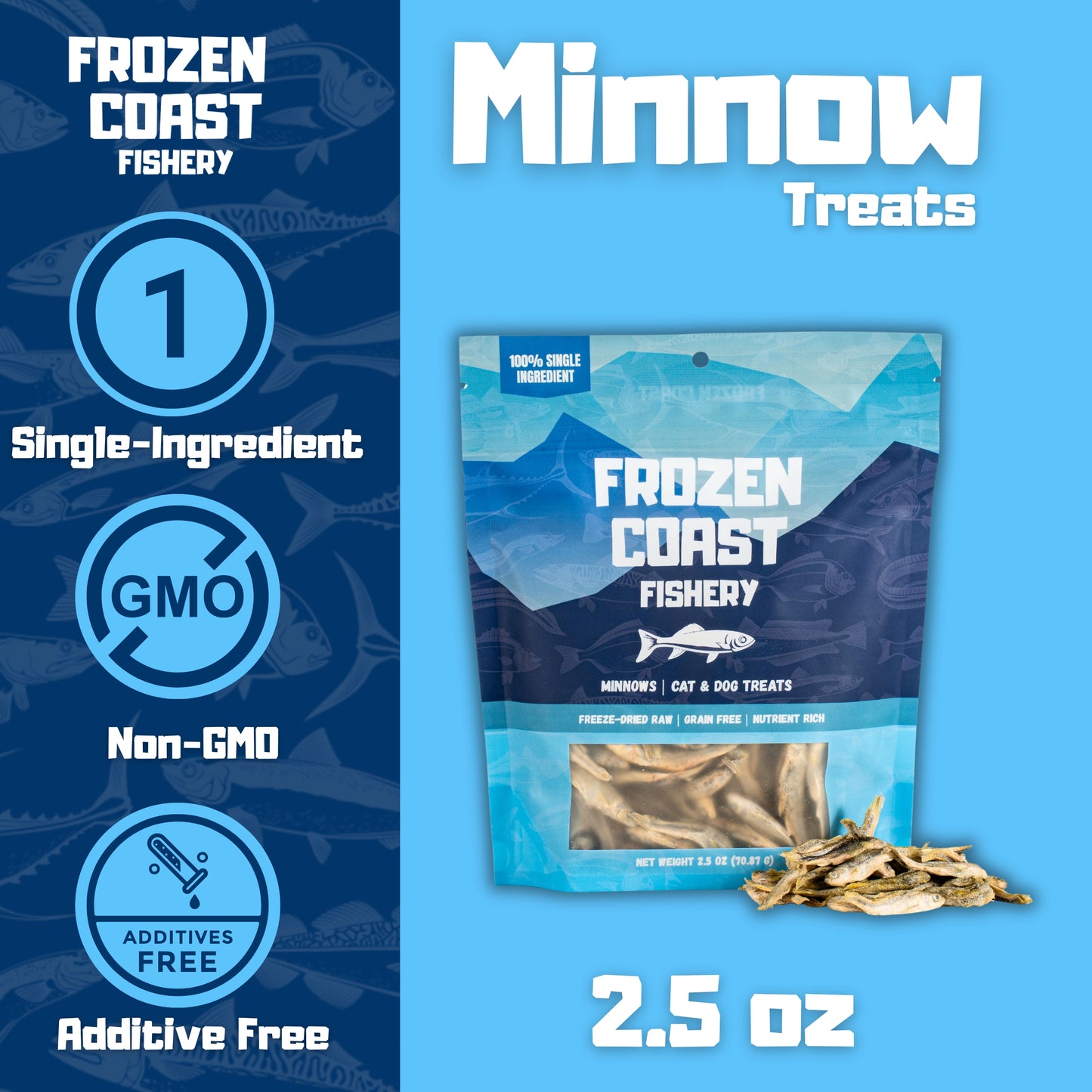 Wild-Caught Minnow Treats-2.5 oz