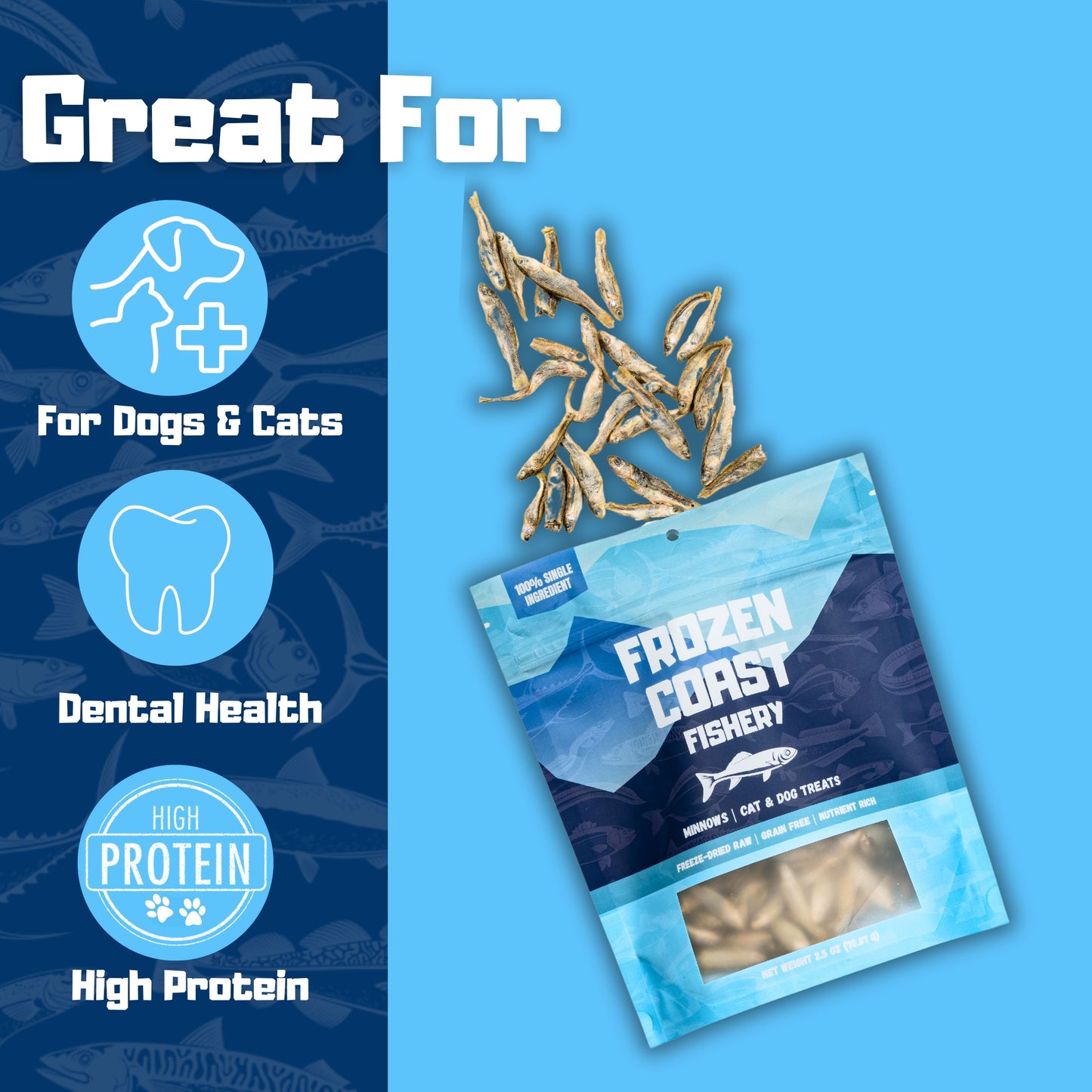Wild-Caught Minnow Treats-2.5 oz