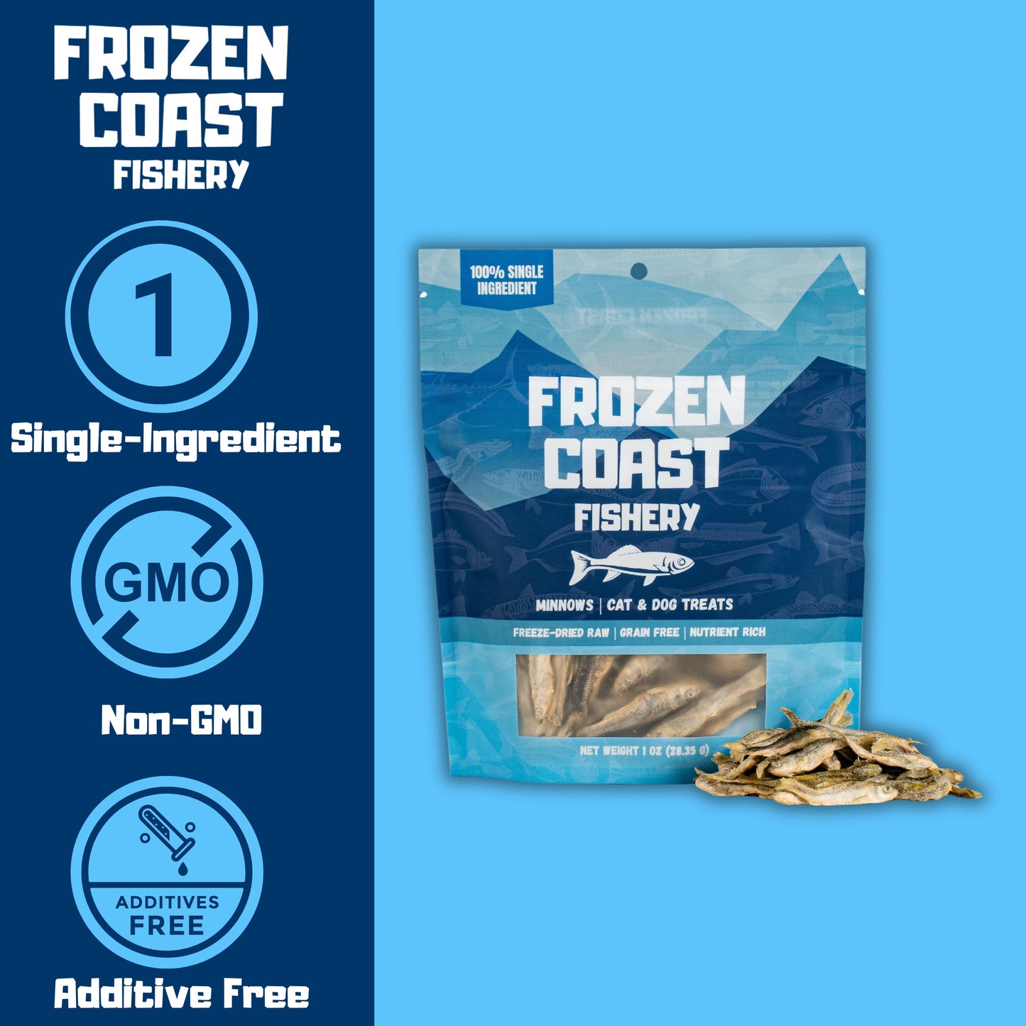 Wild-Caught Minnow Treats-1 oz